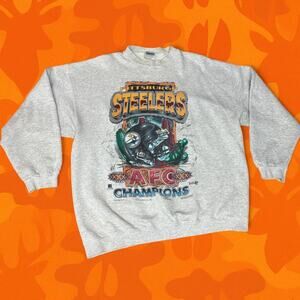 VTG 1995 Pittsburgh Steelers AFC Champions Crewneck